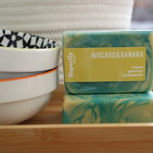 Avocado & Banana Soap / Handmade Cold Process Soap / Natural Vegan Soap Artisan / Superfly Soap