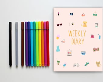 Goodnotes Journal, Digital, Printable, A5 Planner Inserts, Anxiety Journal, kikki-k