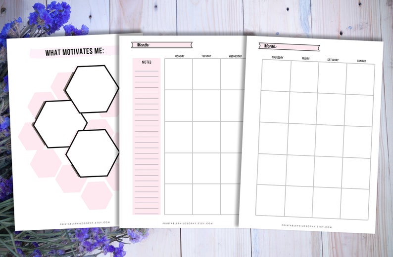 WORKLIFE Balance Printable Planner Productivity Planner Etsy