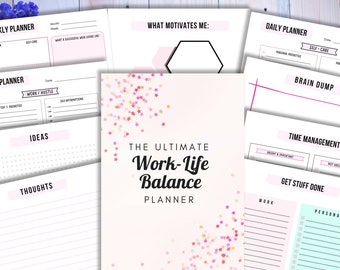 Digital Life Planner, Digital Journal,  Printable Planner, Self care kit, Self care planner, Habit Tracker, Goal Planner, Daily self care