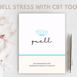 CBT Workbook Journal, Stress Anxiety Worksheet,   Cognitive Behavior Therapy, Self Care Planner, Trauma, Self-Healing, Mental Disorder