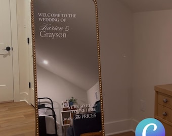 Canva Wedding Welcome Sign Template: DIY Mirror Decor (Digital Download)