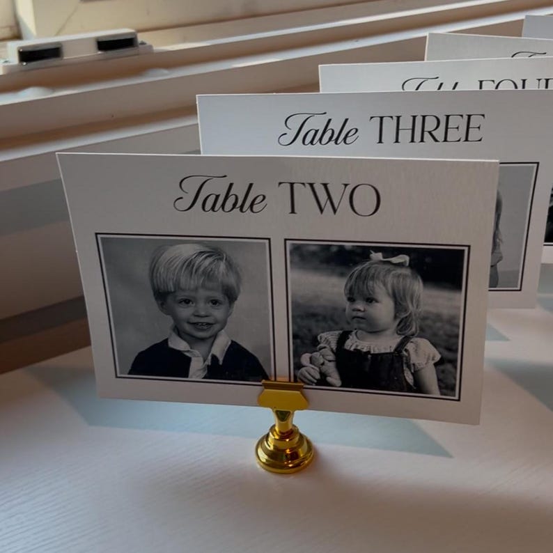 Canva Photo Table Numbers: 5x7 Wedding Template (Digital Download) image 2