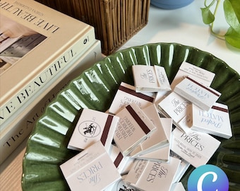 Canva Matchbooks — Bundle, Custom Template for Wedding Matchbooks