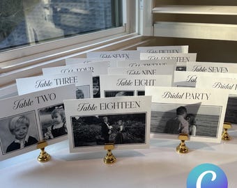 Canva Photo Table Numbers: 5x7 Wedding Template (Digital Download)