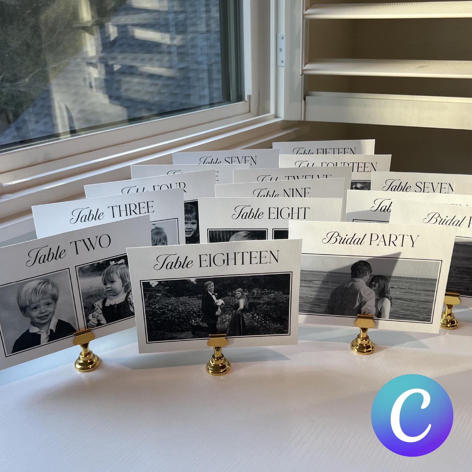 Canva Photo Table Numbers: 5x7 Wedding Template (digital Download) - Etsy
