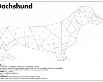 Dachshund Arte de la pared, impresión de Dachshund, trabajo de arte, impresión del perro de descarga instantánea, regalo del amante del perro
