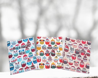 Pochette hiboux enfants pour ranger les médailles