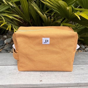 Camel canvas toiletry bag