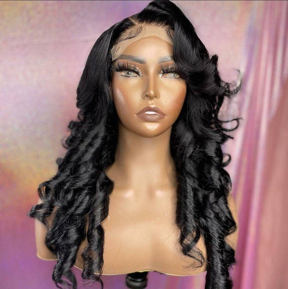 Loose Wave 4x4 Lace Front Wigs Human Hair 44 Lace Closure Human Hair Wigs for Black Women Malaysian Virgin Human Hair Pre Plucked Etsy