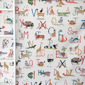 Loft Bed Curtain Animal Alphabet image 1