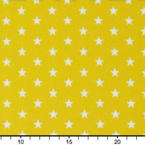 Curtain with stars, desired length 140 cm 310 cm Yellow