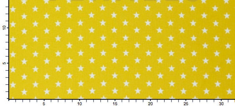 Curtain with stars, desired length 140 cm 310 cm Yellow