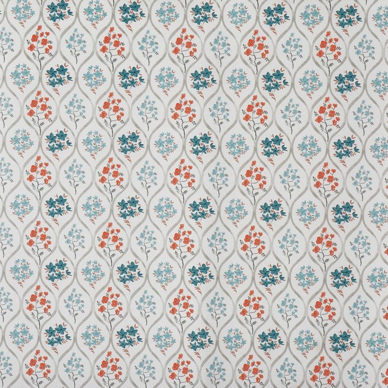 Deco/upholstery fabric Tetbury, country house vintage pattern, sold by the metre apricot