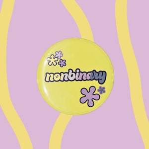 Non-Binary Badge | Enby Pride Button | LGBT Accessory