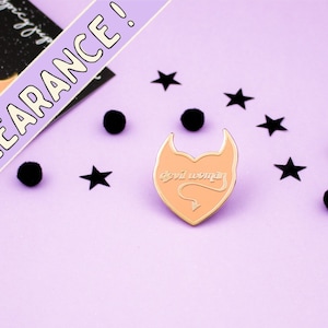 Devil Woman Enamel Pin, Feminist Pin, Bad Girl Aesthetic, Pink Horns Pin, Cheeky Accessory, Funny Gift For Women