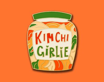 Kimchi Girlie Emaille Pin, Kimchi Geschenke, skurrile Accessoires, lustige Pins, Food Pins, Geschenke für Girlies