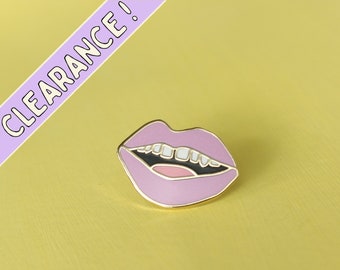 Lavender Lips Cute Enamel Pin / Cloisonne Jewelry