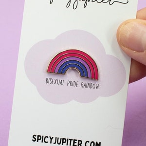 Bisexual Flag Rainbow Enamel Pin | Bi Pride Pin | LGBT Badge | Queer Gift