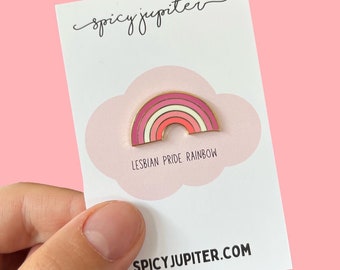 Lesbian Pride Flag Enamel Pin / Lesbian Pin / LGBT Pins / Queer Pin / Lesbian Enamel Pin