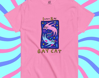 Schwules Katzen-Shirt | Lustiges Katzen-Shirt | Lustiges Gay Shirt