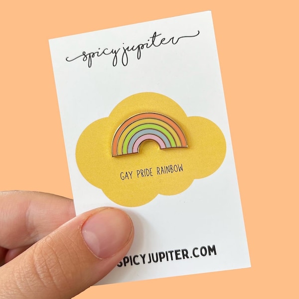 Rainbow Flag Gay Pin / Gay Pride Pin / Queer Pin / LGBT Pin / Pride Enamel Pin / Gay Enamel Pin