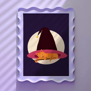 Stampa cartolina A6 "Witchy Kitty"