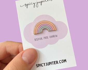 Bisexual Flag Rainbow Enamel Pin / Bisexual Pin / LGBT Pins / Queer Pin / Pride Enamel Pins / Bi Pride Pin