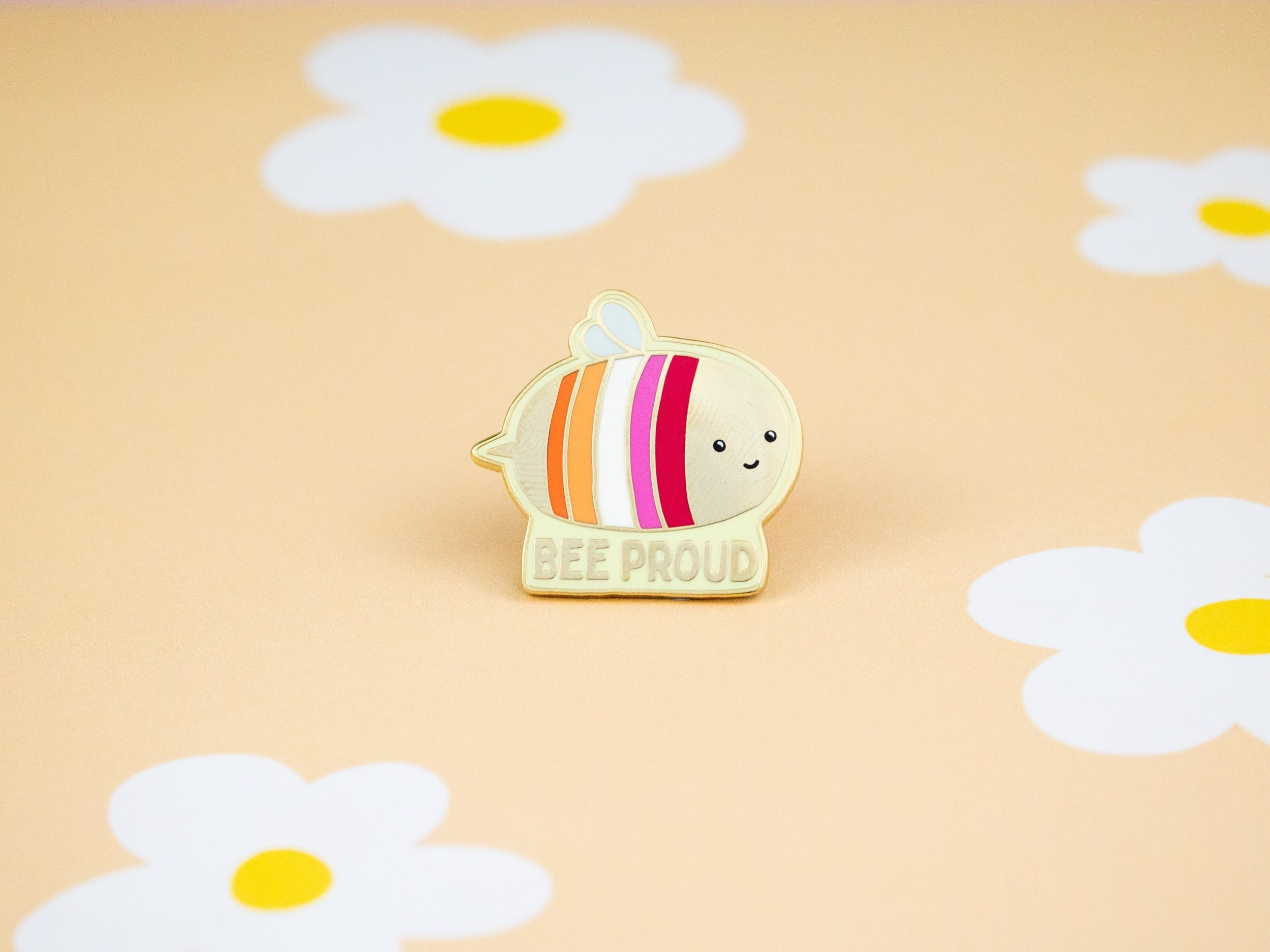 Lesbian Flag "bee Proud" Hard Enamel Pin - Etsy