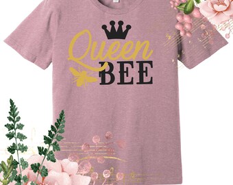 Queen Bee T-Shirt: Personalized Mother's Day Garden Tee