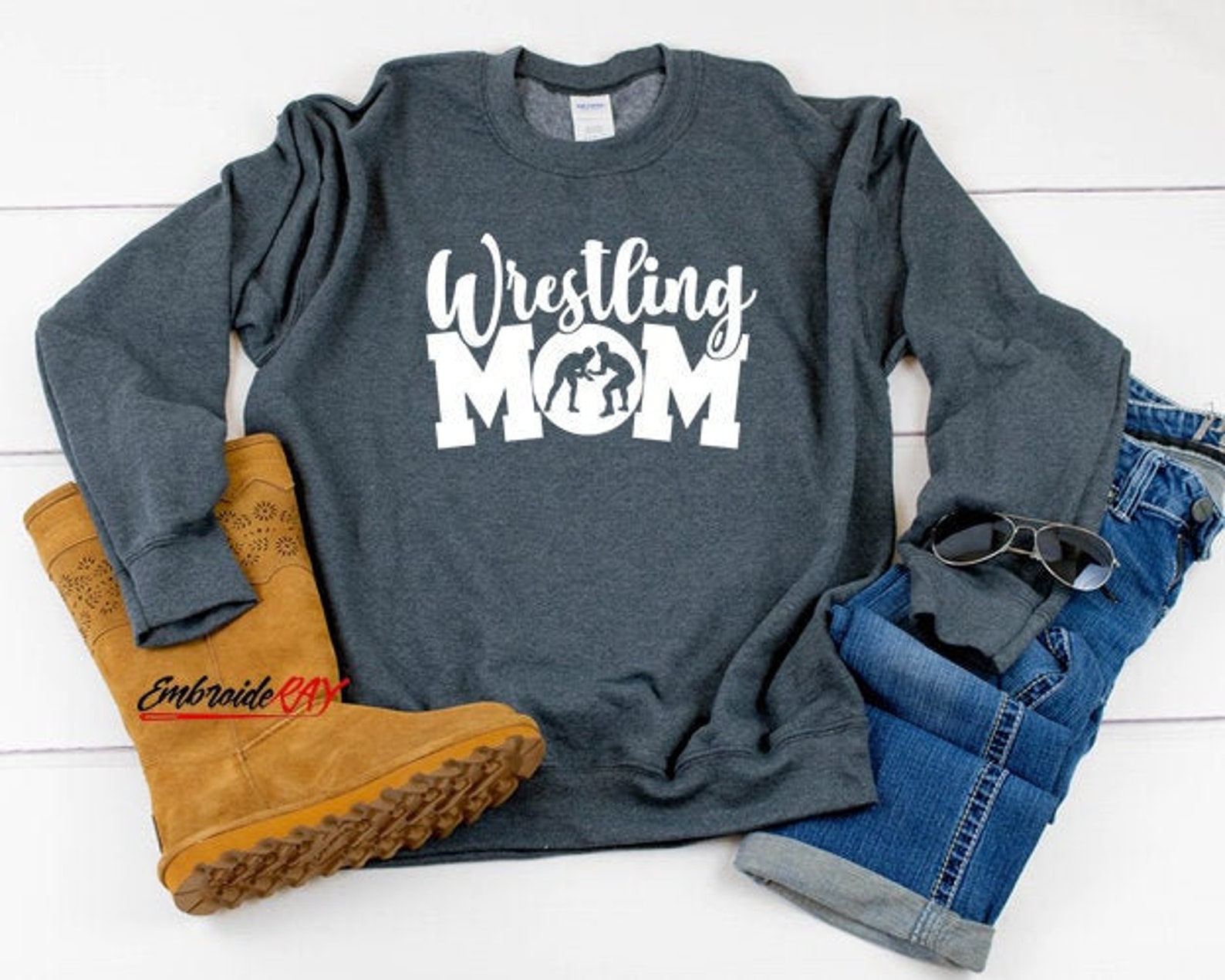 Wrestling Mom Sweatshirt Long Sleeve Wrestle Shirt Wrestling - Etsy