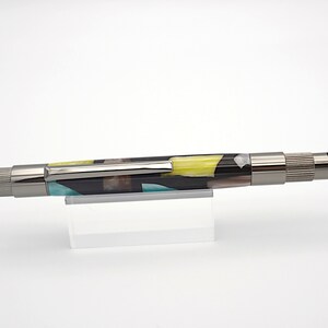 Ballpoint Pen, Click Top Pen in Gunmetal and Picasso Acrylic image 3