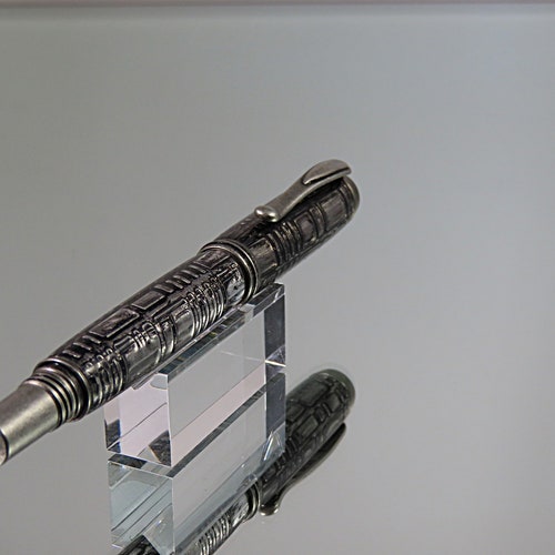 Steampunk Rollerball, Handmade Acrylic Pen in Antique Silver with shops Steampunk Metals