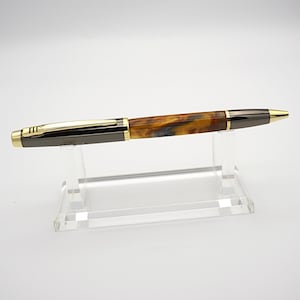 Ballpoint Twist Pen in Gunmetal and Gold with Acrylic