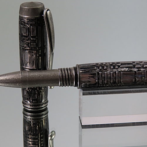 Steampunk Rollerball, Handmade Acrylic Pen in Antique Silver with shops Steampunk Metals