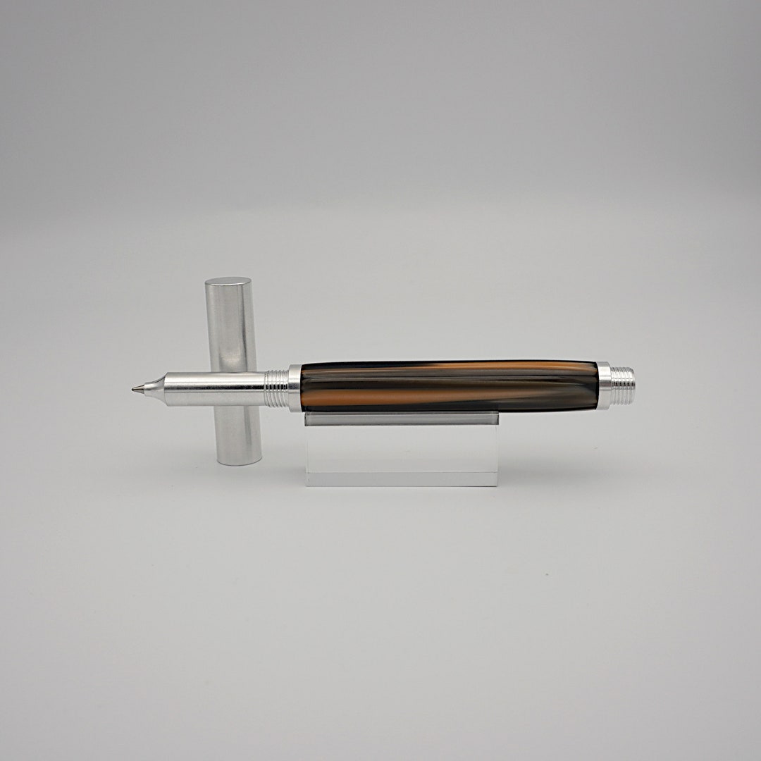 EDC Rollerball, Everyday Carry Pen in Machined Aluminum With Copper