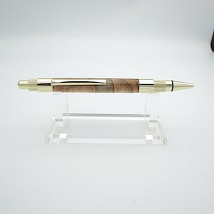 Ballpoint Pen, Maple Tree Trunk Wood, and 24k Gold