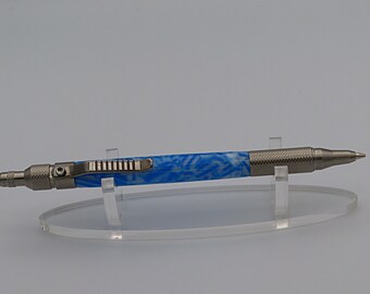 EDC Mechanical Pencil in 303 Stainless Steel and Deep Freeze Acrylic