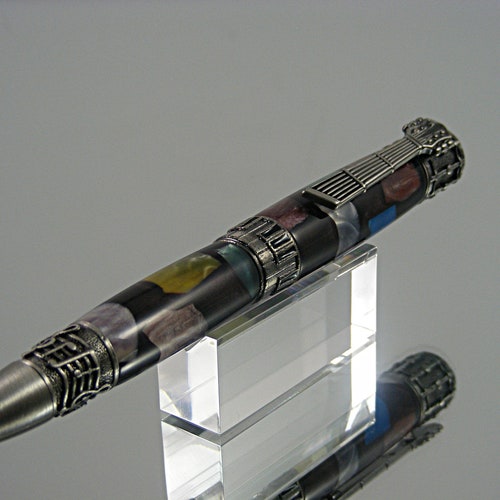Music, Handmade Acrylic Pen in Antique shops Pewter and Picasso Acrylic