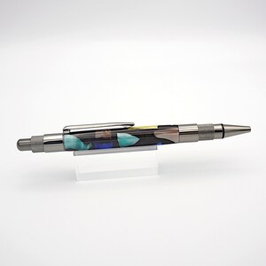 Ballpoint Pen, Click Top Pen in Gunmetal and Picasso Acrylic image 2