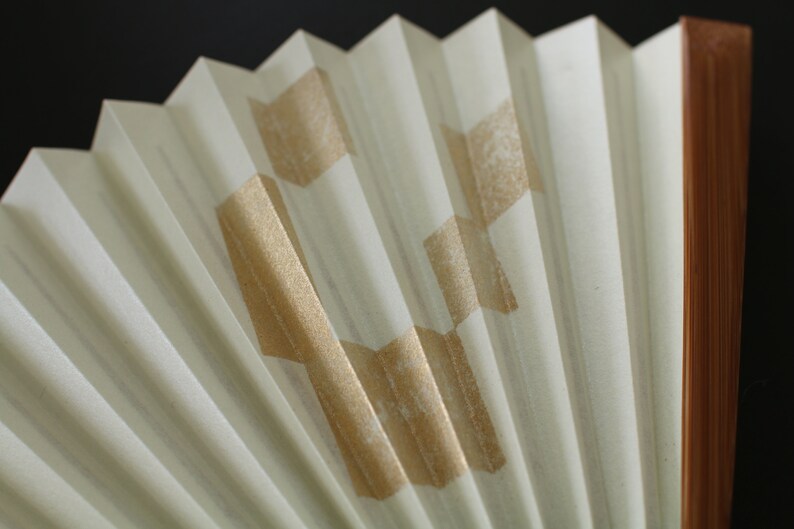 Japanese hand fan,Real gold leaf /& silver leaf,Authentic Japanese paper,traditional craft in Kyoto,Made in Japan,gift,good luck gift,White2