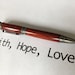 Redheart Faith Hope Love Twist Pen with Antique Pewter Fittings (Item #1013)