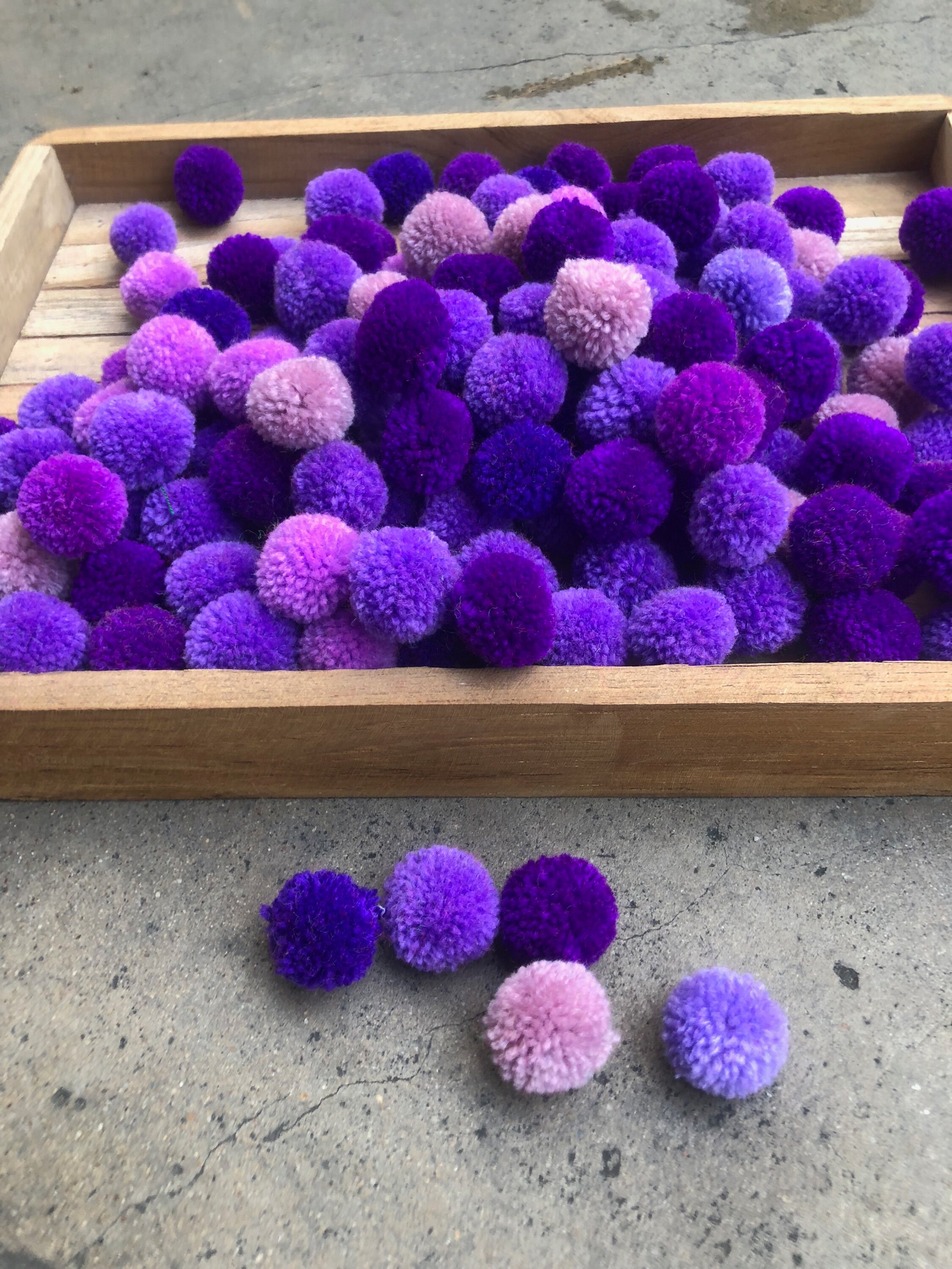 100 Purple,pom Pom. Etsy