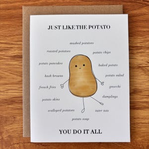 Dancing Potato, You Do It All Card