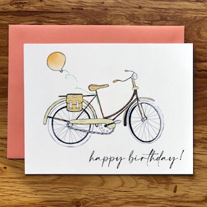 Birthday Bike Card, Happy Birthday Card