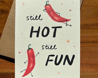 Hot, Fun, Number One - Carte Chili Pepper