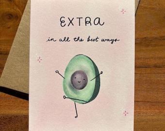 Dancing Avocado Card, Extra, Love & Appreciation