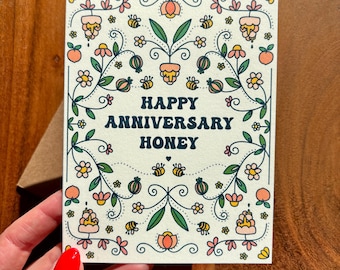 Carte joyeux anniversaire abeille