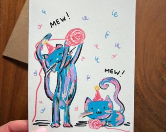 Carte de célébration de chat