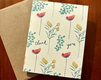 Carte de remerciement de botanique antique — Une ou des jeux de 8